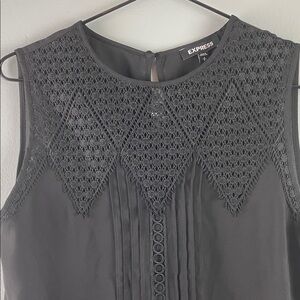 NWT Express Black Lace Blouse Size S P